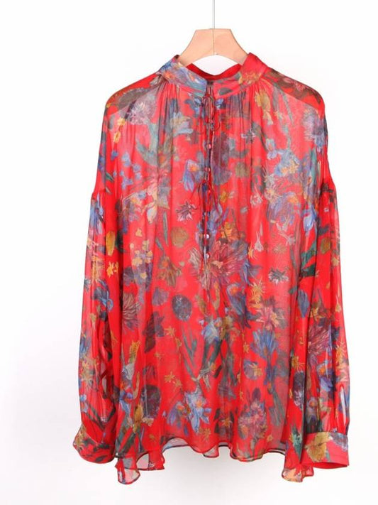 BEATLE Silk Blouse Red AJ144 RED01 - IRO - BALAAN 1