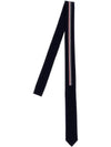 RWB Striped Wool Tie Navy - THOM BROWNE - BALAAN 3