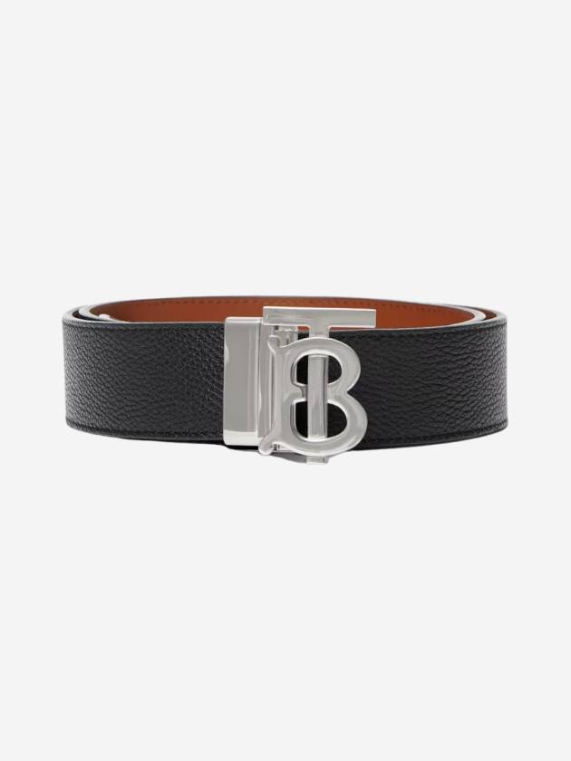 Reversible Monogram Leather Belt Black - BURBERRY - BALAAN 3