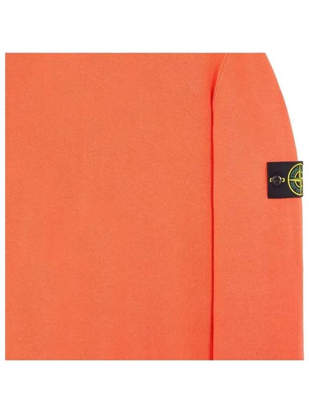 Wappen Patch Crew Neck Soft Cotton Knit Top Orange - STONE ISLAND - BALAAN 5