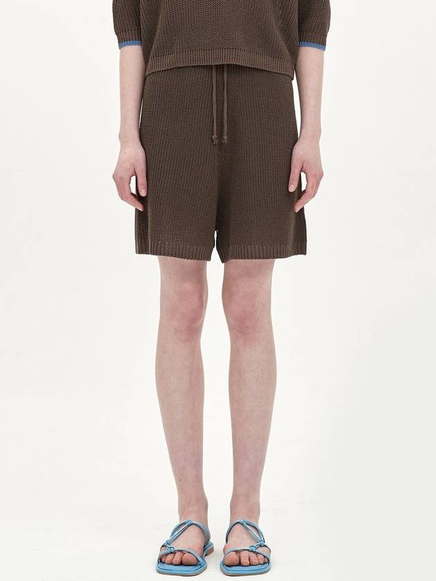 string knit short_brown - JUN BY JUN K - BALAAN 1