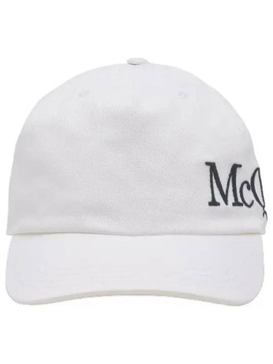 Logo Embroidered Ball Cap White Hat - ALEXANDER MCQUEEN - BALAAN 1