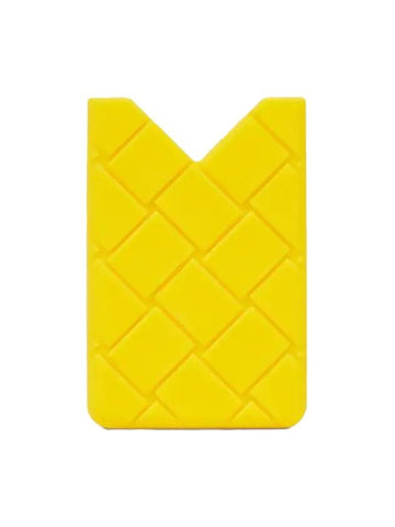 Intrecciato Silicone Card Wallet Yellow - BOTTEGA VENETA - BALAAN 1