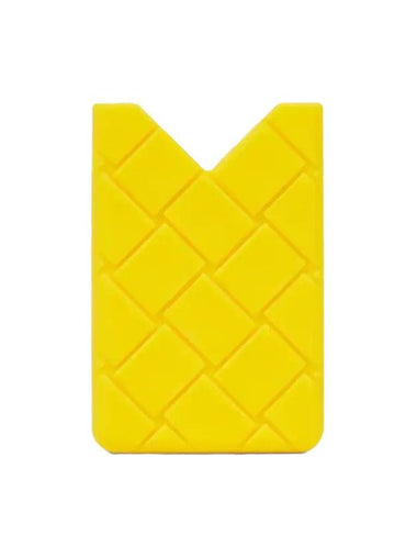 Intrecciato Silicone Card Wallet Yellow - BOTTEGA VENETA - BALAAN 1