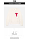 Big Heart Logo Knit Top White - AMI - BALAAN 3