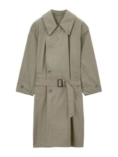 Tibetan Tumbled Cotton Trench Coat Light Olive - LEMAIRE - BALAAN 2