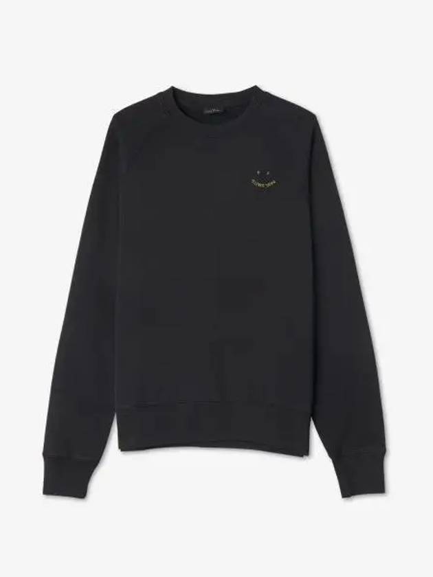 Embroidered Logo Long Sleeve Sweatshirt Black - PAUL SMITH - BALAAN 2