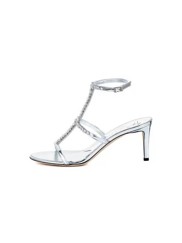 WOMEN BASIC Crystal heel sandals silver 271963 - GIUSEPPE ZANOTTI - BALAAN 1