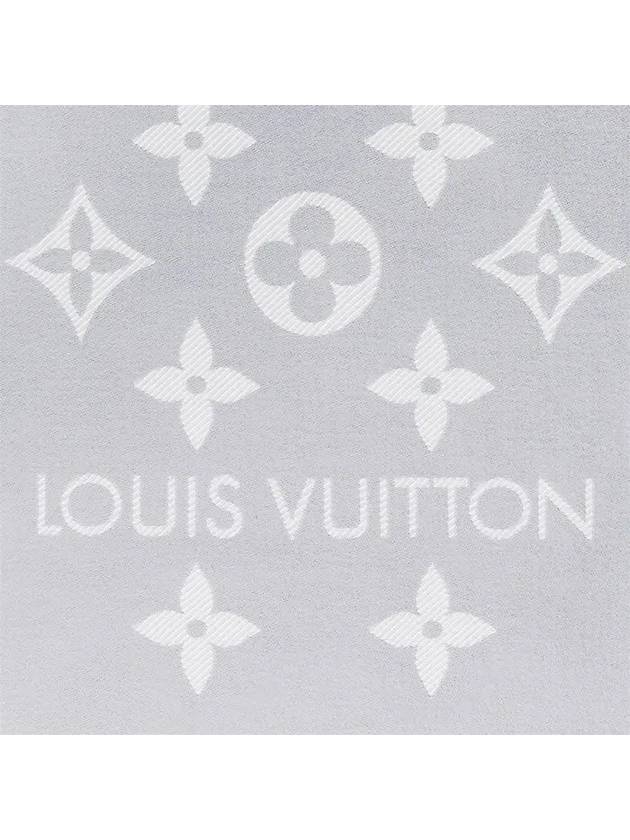 LV Essential Monogram Wool Scarf Light Grey - LOUIS VUITTON - BALAAN 4