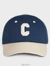 C Initial Ball Cap Navy Beige - CELINE - BALAAN 3