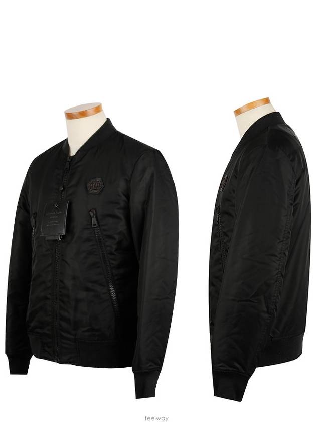 ISTITUTIONAL Nylon Bomber Jacket Black - PHILIPP PLEIN - BALAAN 2