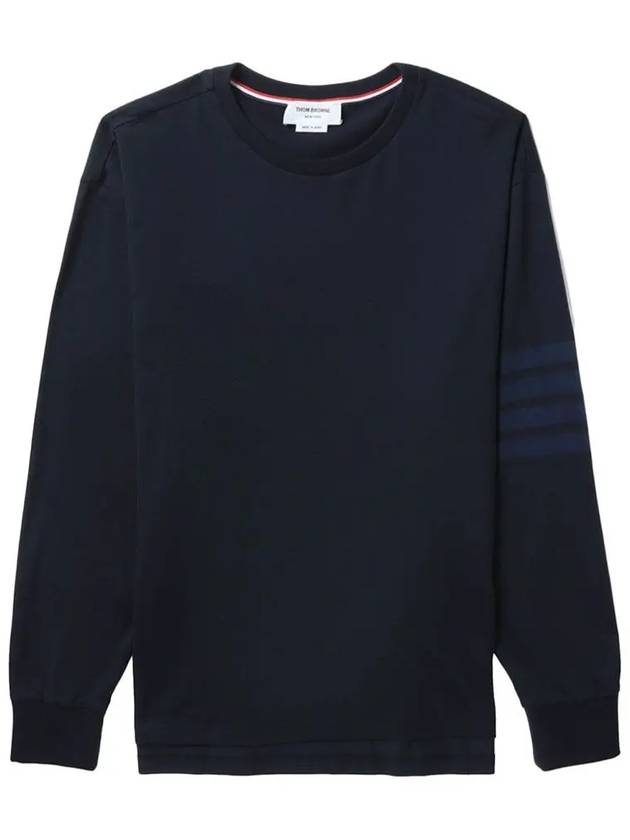 4 Bar Armband Tonal Long Sleeve T-Shirt Navy - THOM BROWNE - BALAAN 2