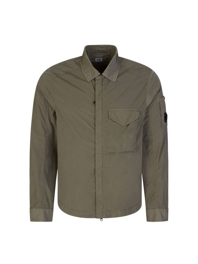 Chrome R Overshirt Zip-up Jacket Green - CP COMPANY - BALAAN 1