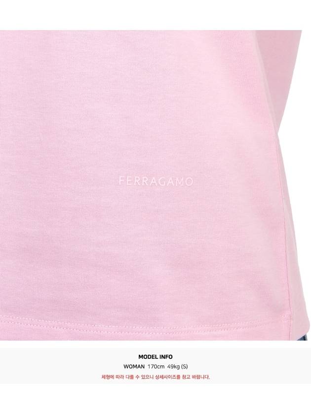 Ferragamo Women s Short Sleeve T Shirt 11 1958 BUBBLE GUM 0765441 - SALVATORE FERRAGAMO - BALAAN 6