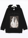 Lillo Graphic Print Cotton Hoodie Black - MAX MARA - BALAAN 4