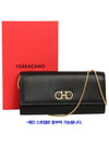 Gancini Chain Long Wallet Black - SALVATORE FERRAGAMO - BALAAN 6