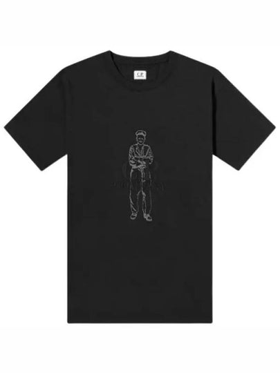 1020 Jersey British Sailor Short Sleeve T-Shirt Black - CP COMPANY - BALAAN 2