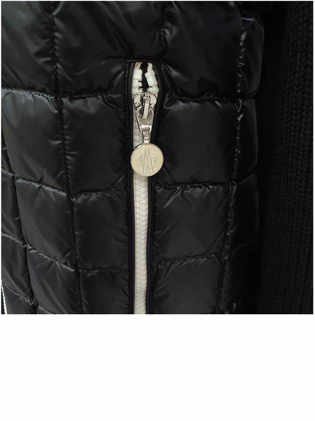 Women's Padded Wool Cardigan Black - MONCLER - BALAAN 7