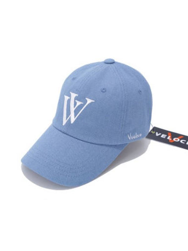 'KV' ball cap soft fit light denim - VVELOCE - BALAAN 1