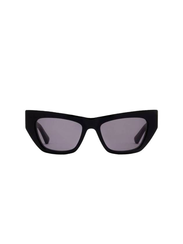 Eyewear Women's Logo Temple Square Sunglasses Black - BOTTEGA VENETA - BALAAN 1