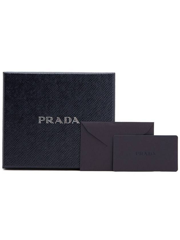 women's gold triangle logo saffiano bifold wallet red - PRADA - BALAAN.