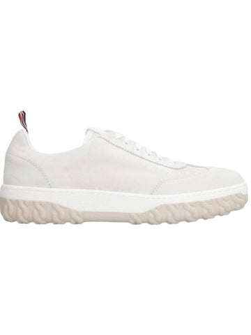 Calf Suede Cable Knit Sole Field Shoes White - THOM BROWNE - BALAAN 1