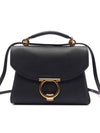 Gancini Small Tote Bag Black - SALVATORE FERRAGAMO - BALAAN 3