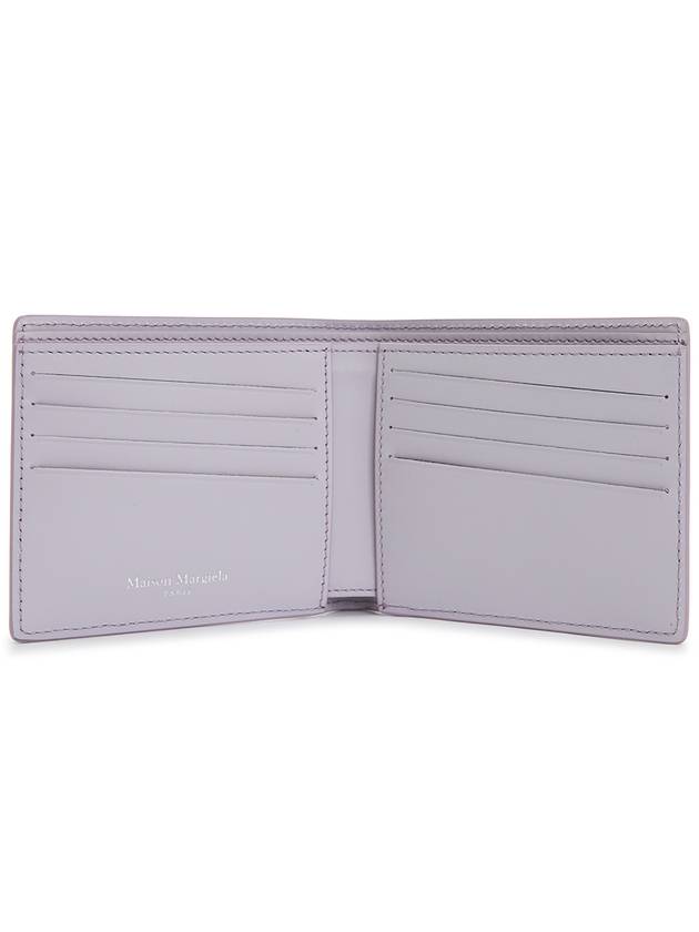 Stitched Bifold Leather Half Wallet Light Purple - MAISON MARGIELA - BALAAN 5