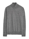 Kiyan Quarter Zip Wool Knit Top Grey - J.LINDEBERG - BALAAN 2