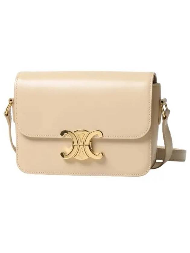 Teen Triomphe Shiny Calfskin Cross Bag Nude Light Beige - CELINE - BALAAN 2