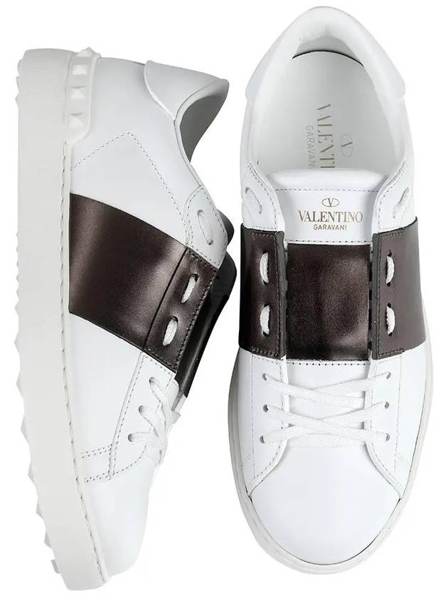 Hidden Low Top Sneakers White Ruthenium - VALENTINO - BALAAN 3