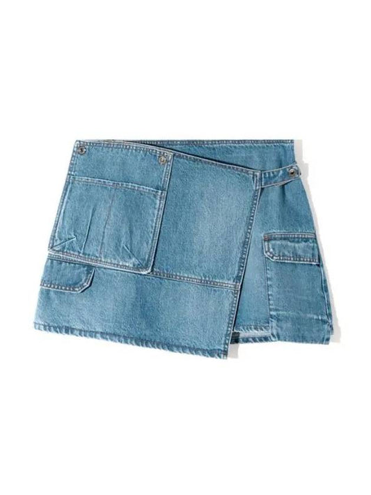 Skirt Blue Denim Pocket Mini 3641MDD233L 247292 89 - MSGM - BALAAN 1