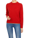 Double Layer Cashmere Crewneck Knit Top Red - TORY BURCH - BALAAN 6