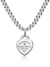 Heart Tag Bead Diamond Necklace Silver - TIFFANY & CO. - BALAAN 6