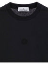 Fissato Effect Compass Embroidery Logo Short Sleeve T-shirt Black - STONE ISLAND - BALAAN 5