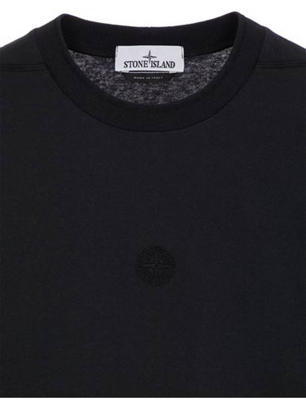 Fissato Effect Compass Embroidery Logo Short Sleeve T-shirt Black - STONE ISLAND - BALAAN 5