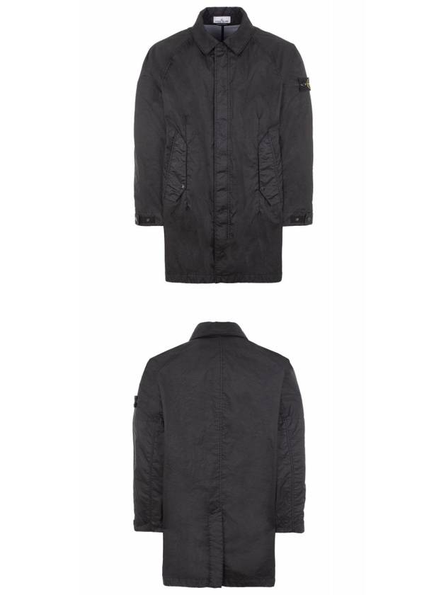 Membrana Compass Patch Trench Coat Black - STONE ISLAND - BALAAN 5