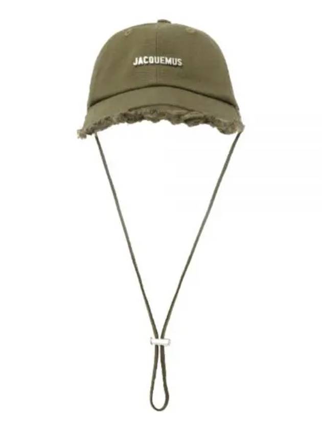 La Casquette Artichaut Fringe Metal Logo Ball Cap Khaki - JACQUEMUS - BALAAN 2