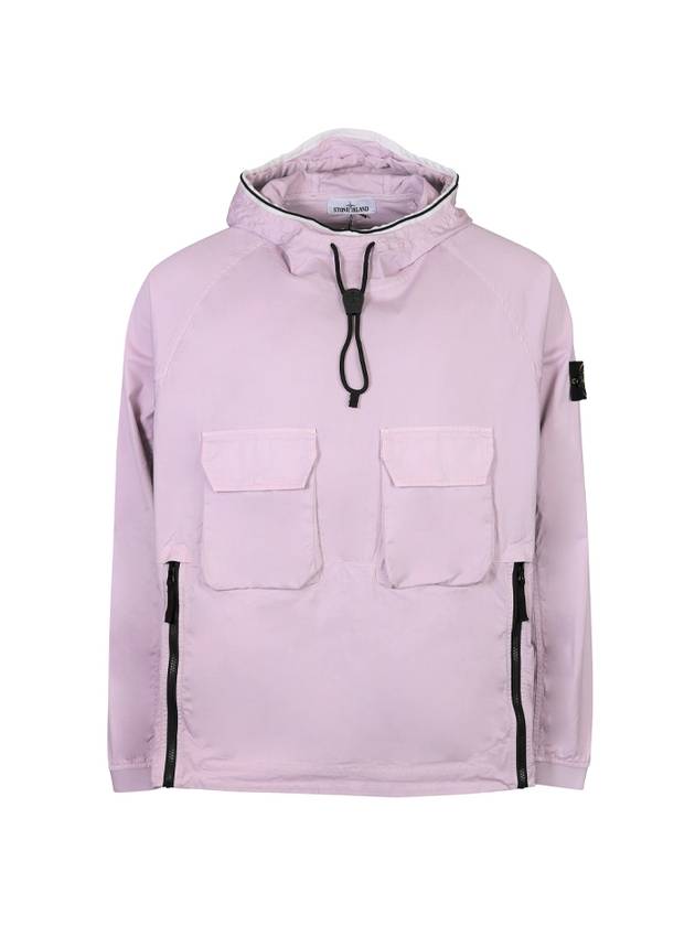 Supima Cotton Twill Stretch Anorak Pink - STONE ISLAND - BALAAN 1