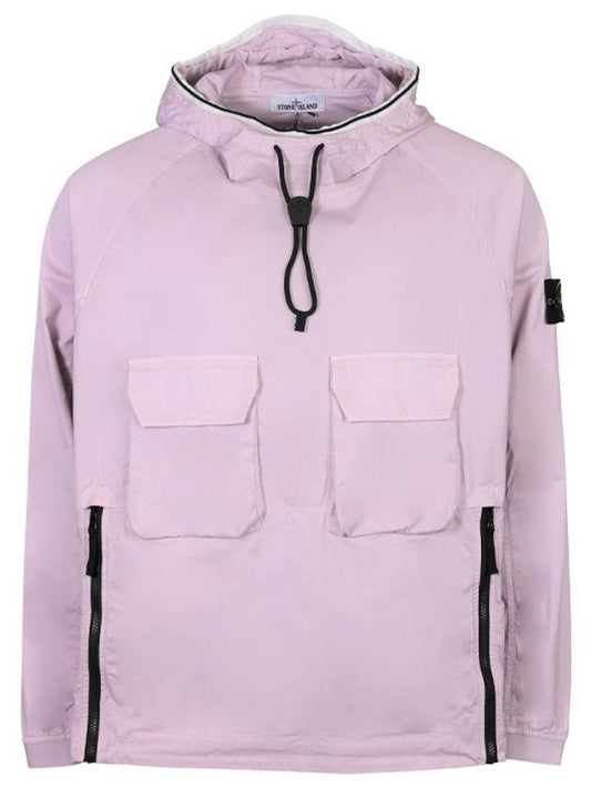 Waffen Patch Twill Stretch Pocket Zipper Anorak Jacket Pink - STONE ISLAND - BALAAN.