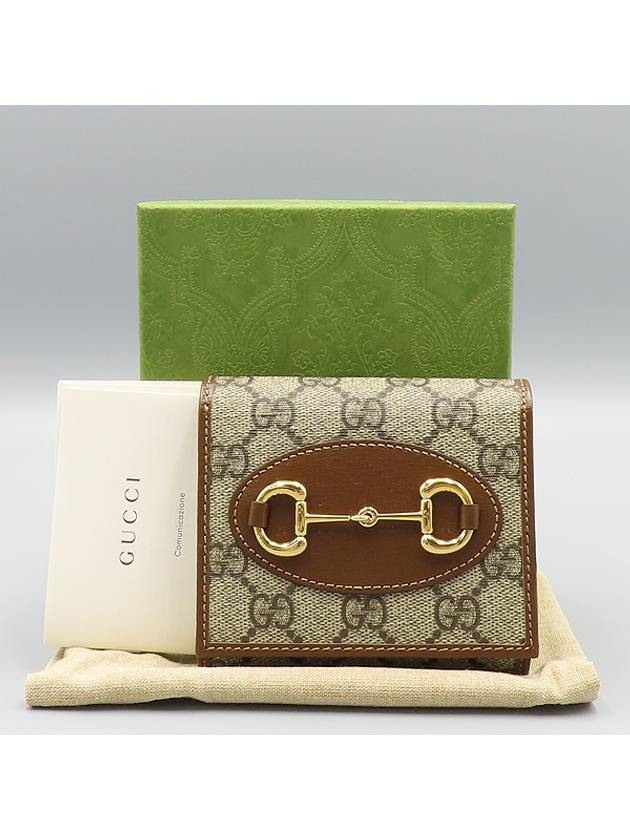 621891 Brown leather 1955 horsebit two stage bi fold wallet - GUCCI - BALAAN 1