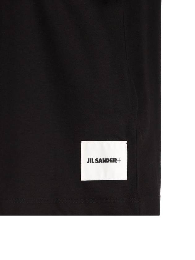 Logo Label Cotton 3 Pack Short Sleeve T-Shirt Black - JIL SANDER - BALAAN 4