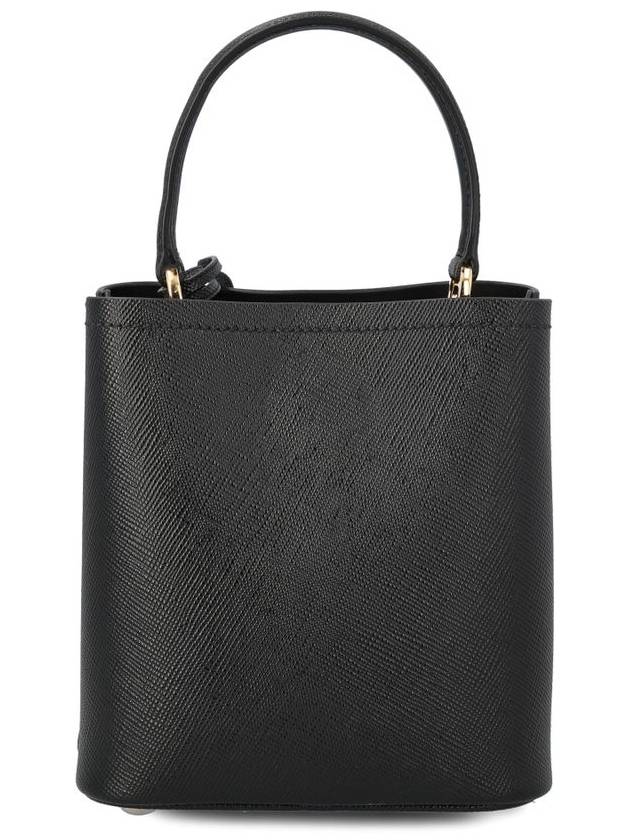 Panier Saffiano Leather Small Tote Bag Black - PRADA - BALAAN 3