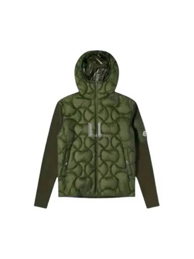 Padded Hooded Cardigan Green - MONCLER - BALAAN 2