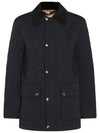 Barn Corduroy Collar Quilted Jacket Black - BURBERRY - BALAAN 1