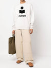 Mikoy Big Logo Cotton Sweatshirt Ecru - ISABEL MARANT - BALAAN 3