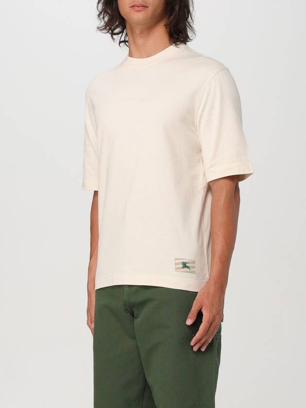 Cotton Short Sleeve T-Shirt Ivory - BURBERRY - BALAAN 5