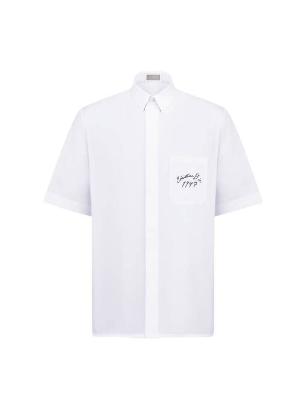 Handwriting 1947 Long Sleeve Shirt White - DIOR - BALAAN 1