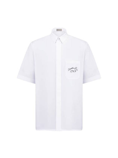 Handwriting 1947 Long Sleeve Shirt White - DIOR - BALAAN 1