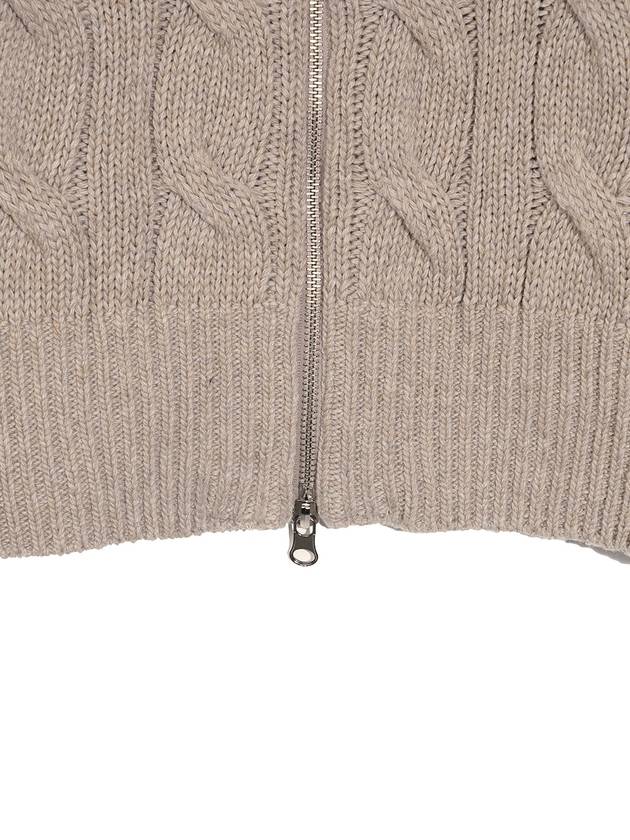 Patch Cable Two Way Zip-up Cardigan Beige - HARDCORE HAPPINESS - BALAAN 8